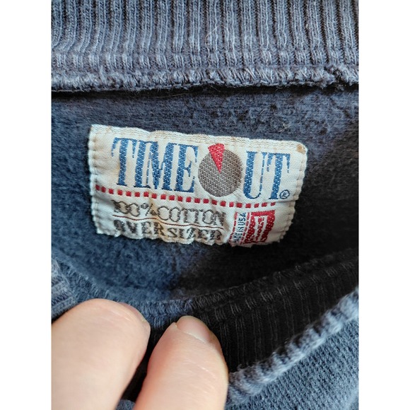 Vintage University of Pittsburgh Panthers Crewneck Sweatshirt Oversized Blue - Picture 4 of 6